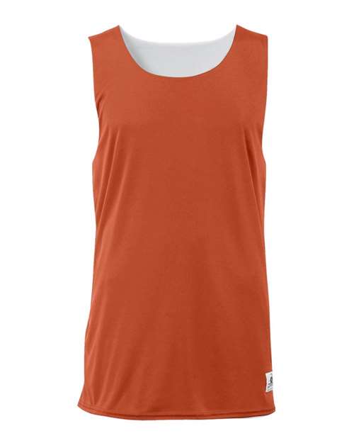 Youth B-Core Reversible Tank Top - Burnt Orange/ White Front