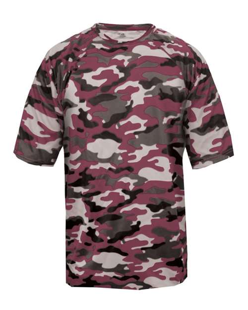 Men's Camo T-Shirt - Maroon Front