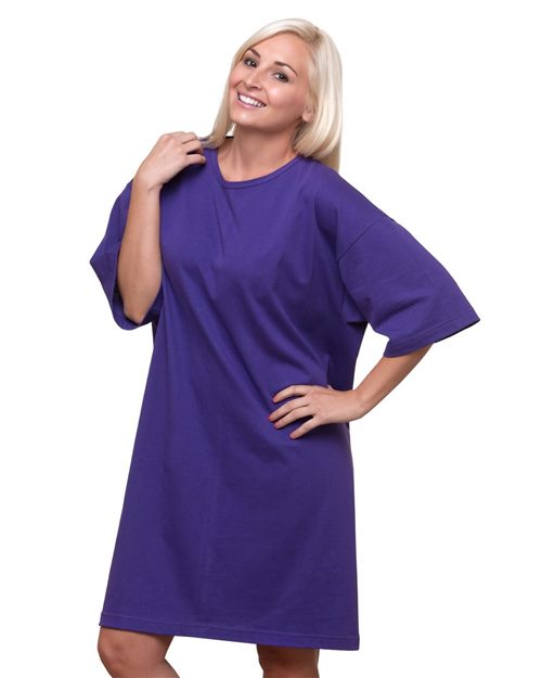 Women's USA-Made Scoop Neck Cover-Up - Purple Front