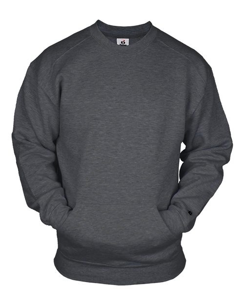 Unisex Pocket Crewneck Sweatshirt - Charcoal Front