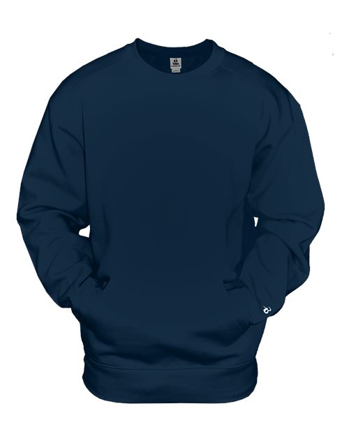 Unisex Pocket Crewneck Sweatshirt - Navy Front