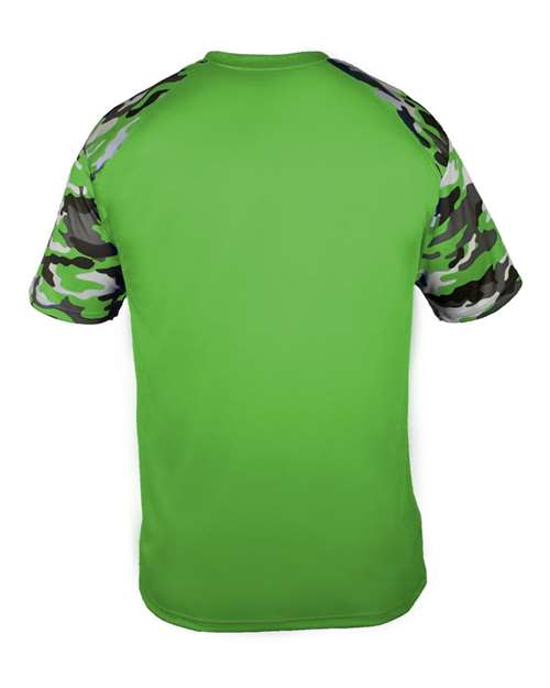 Youth Camo Sport T-Shirt - Lime/ Lime Camo Back