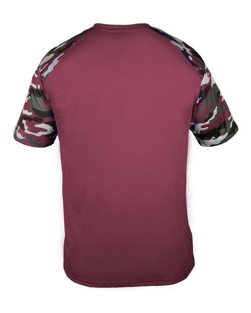 Youth Camo Sport T-Shirt - Maroon/ Maroon Camo Back