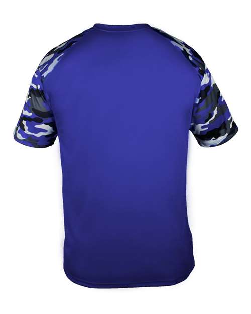 Youth Camo Sport T-Shirt - Royal/ Royal Camo Back
