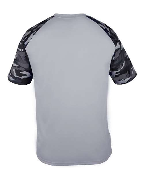 Youth Camo Sport T-Shirt - Silver/ Black Camo Back
