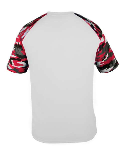 Youth Camo Sport T-Shirt - White/ Red Camo Back