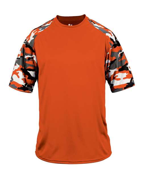 Youth Camo Sport T-Shirt - Burnt Orange/ Burnt Orange Camo Front