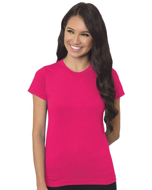 Women's USA-Made Fine Jersey T-Shirt - Black Front