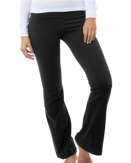 Women's USA-Made Yoga Pants - Navy Front