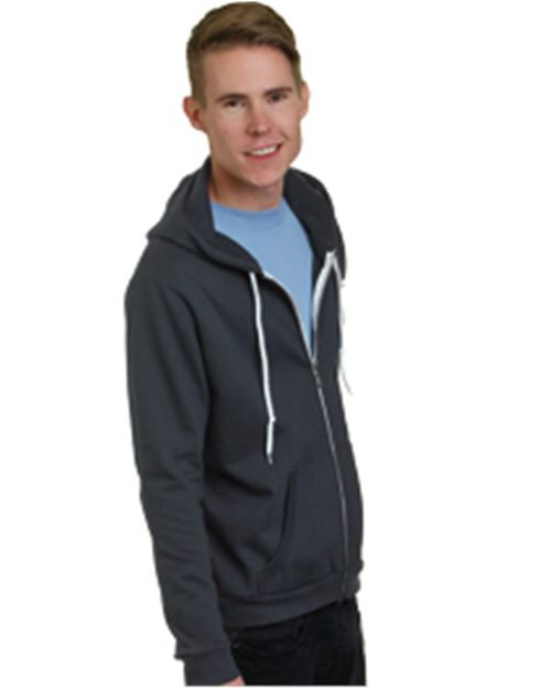 Unisex USA-Made Full-Zip Fleece HoodedSweatshirt - Bright Pink Front