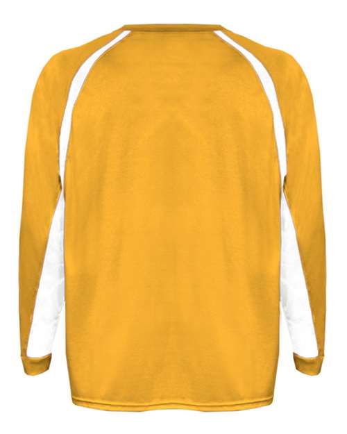 Youth B-Core Hook Long Sleeve T-Shirt - Gold/ White Back