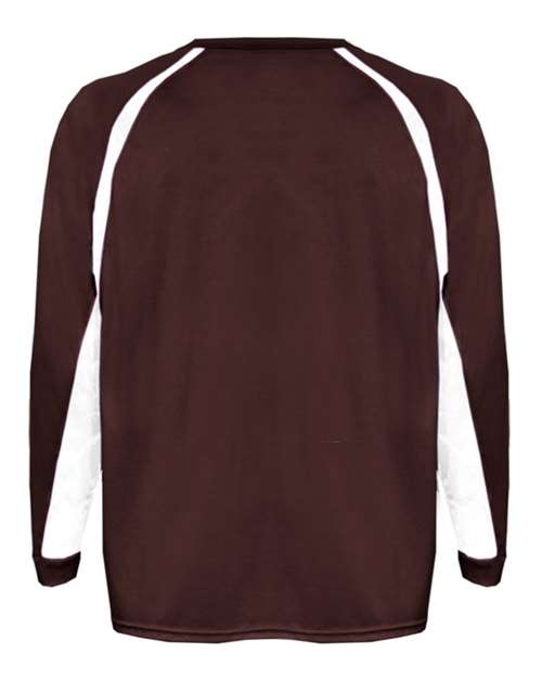 Youth B-Core Hook Long Sleeve T-Shirt - Maroon/ White Back