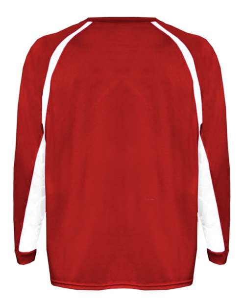 Youth B-Core Hook Long Sleeve T-Shirt - Red/ White Back