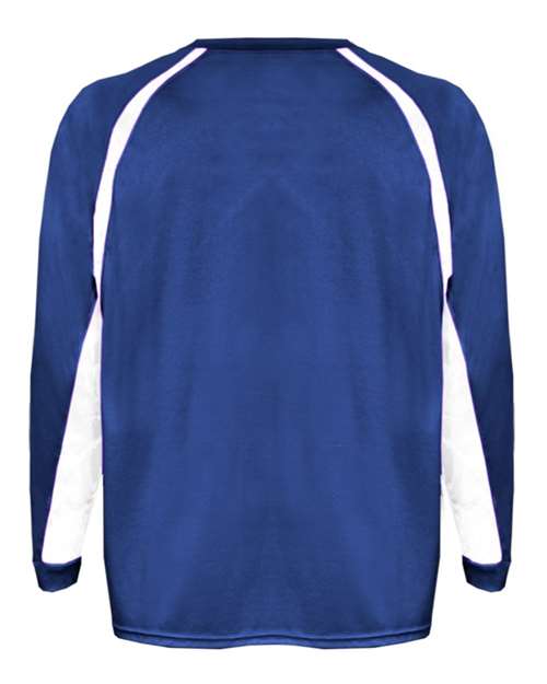 Youth B-Core Hook Long Sleeve T-Shirt - Royal/ White Back