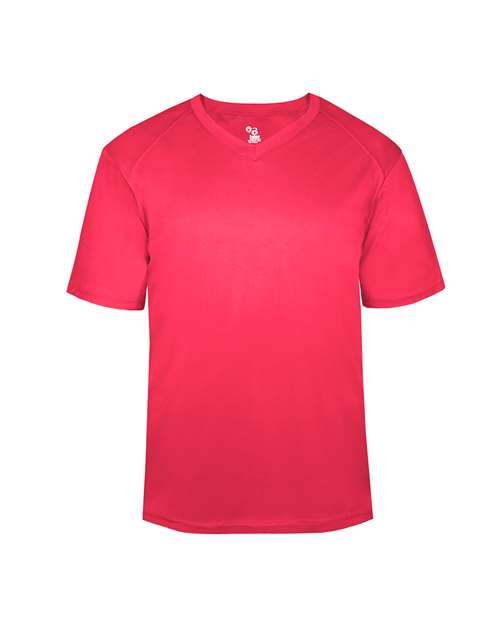 Youth B-Core V-Neck T-Shirt - Hot Coral Front
