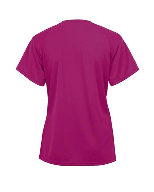 Youth B-Core V-Neck T-Shirt - Hot Pink Back