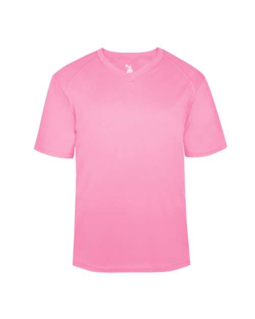 Youth B-Core V-Neck T-Shirt - Pink Front