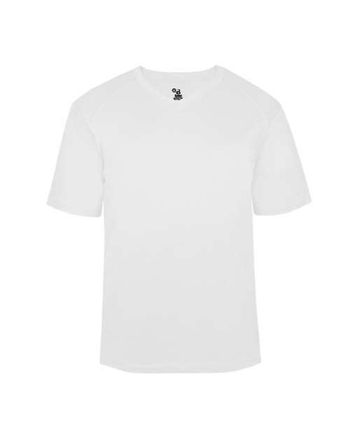 Youth B-Core V-Neck T-Shirt - White Front