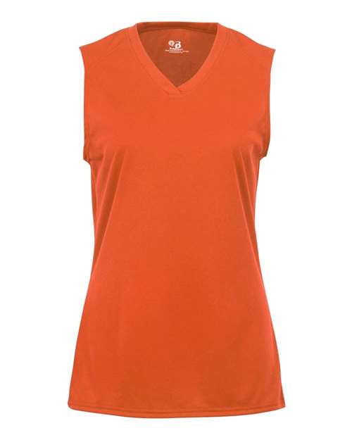 Girls' B-Core Sleeveless T-Shirt - Burnt Orange Front
