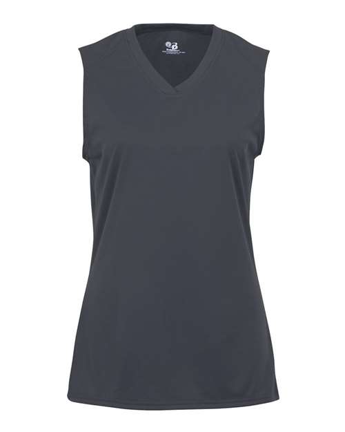 Girls' B-Core Sleeveless T-Shirt - Graphite Front