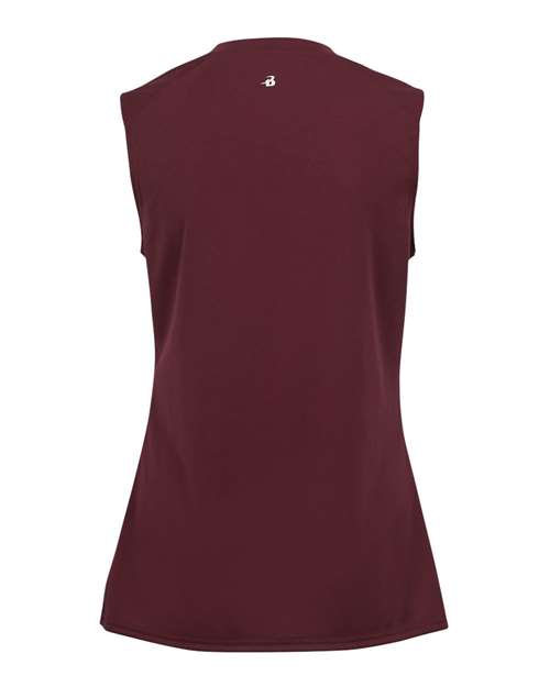 Girls' B-Core Sleeveless T-Shirt - Maroon Back