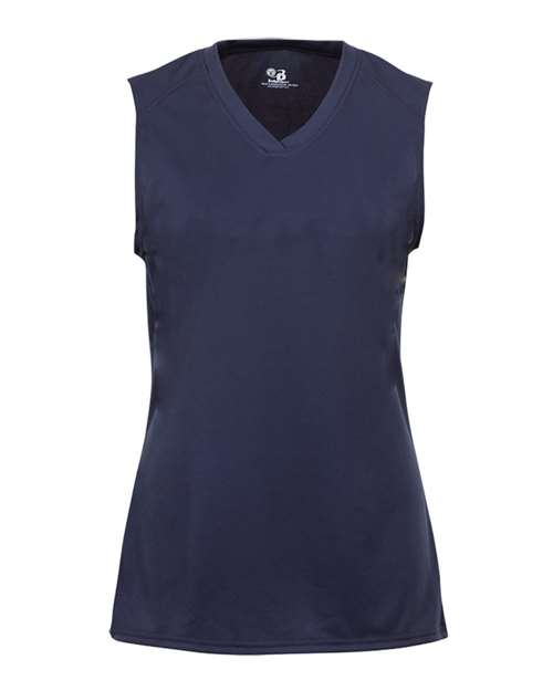 Girls' B-Core Sleeveless T-Shirt - Navy Front