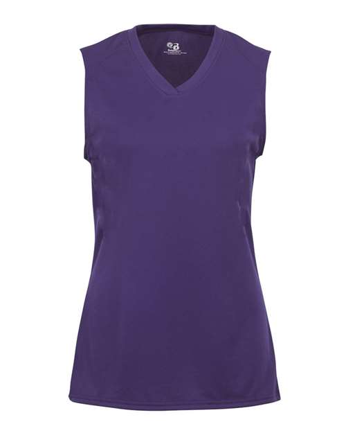 Girls' B-Core Sleeveless T-Shirt - Purple Front