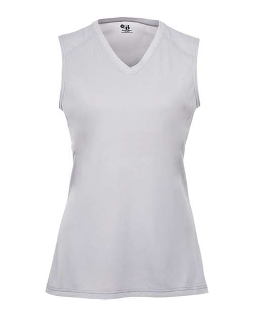 Girls' B-Core Sleeveless T-Shirt - Silver Front
