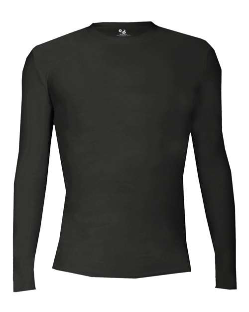 Men's Pro-Compression Long Sleeve T-Shirt - Black Front