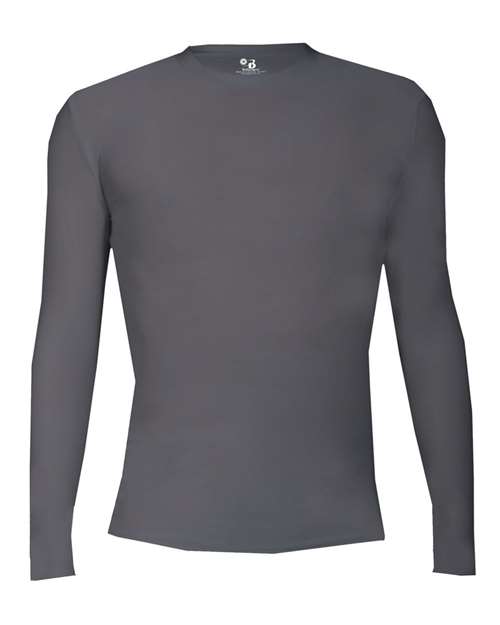 Men's Pro-Compression Long Sleeve T-Shirt - Graphite Front