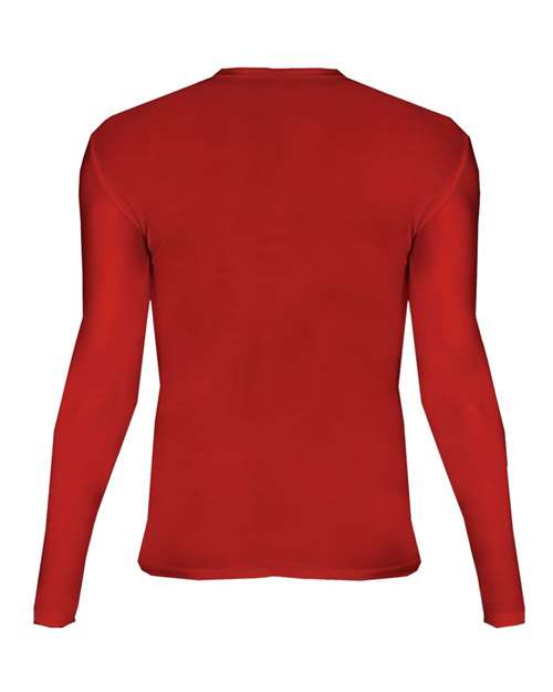 Men's Pro-Compression Long Sleeve T-Shirt - Red Back