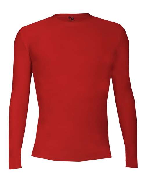 Men's Pro-Compression Long Sleeve T-Shirt - Red Front