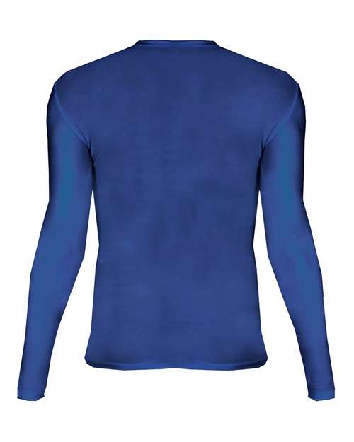 Men's Pro-Compression Long Sleeve T-Shirt - Royal Back
