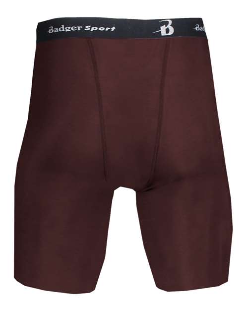 Men's Pro-Compression Shorts - Maroon Back