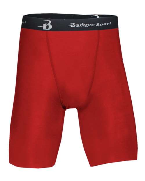 Men's Pro-Compression Shorts - Red Front