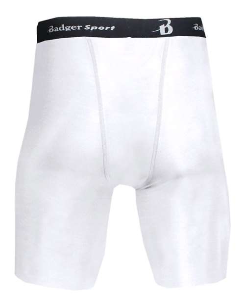 Men's Pro-Compression Shorts - White Back
