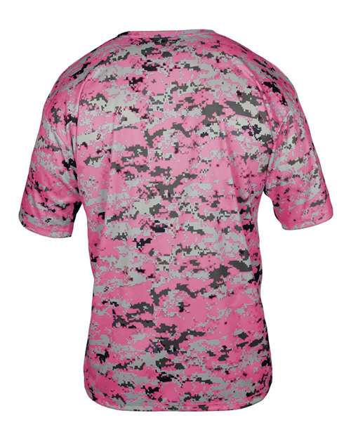 Youth Digital Camo T-Shirt - Pink Digital Back