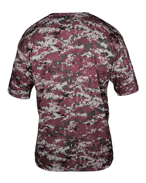 Youth Digital Camo T-Shirt - Maroon Digital Back