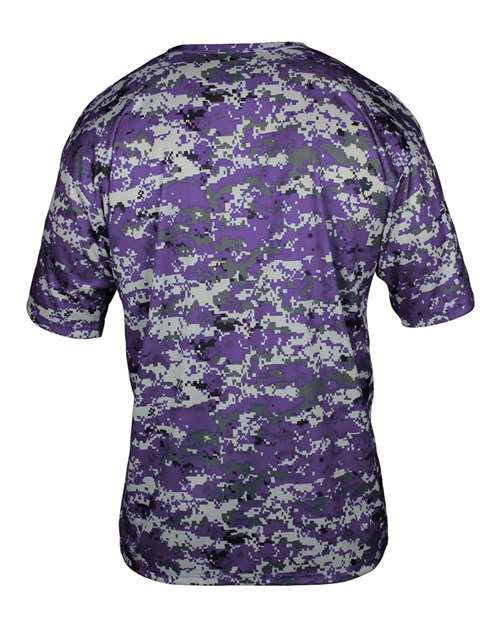 Youth Digital Camo T-Shirt - Purple Digital Back