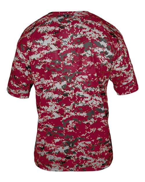 Youth Digital Camo T-Shirt - Cardinal Digital Back