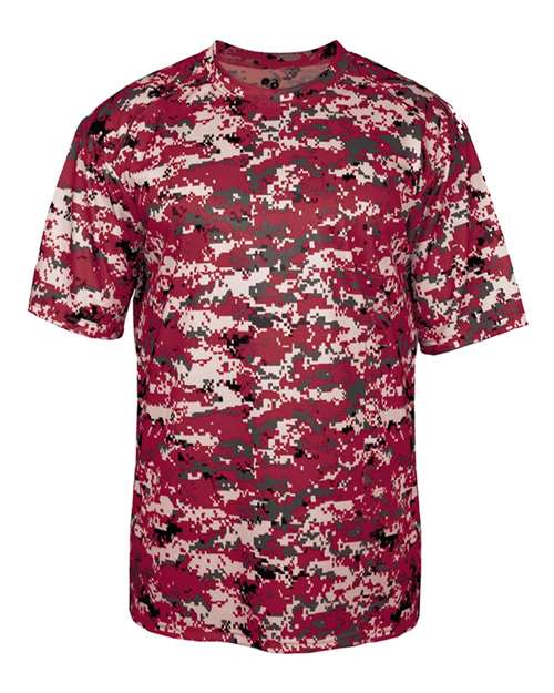 Youth Digital Camo T-Shirt - Cardinal Digital Front