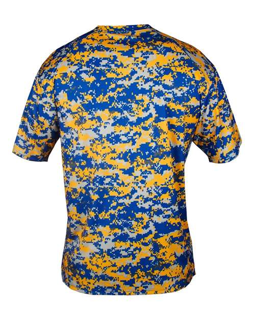 Youth Digital Camo T-Shirt - Royal/ Gold Digital Back