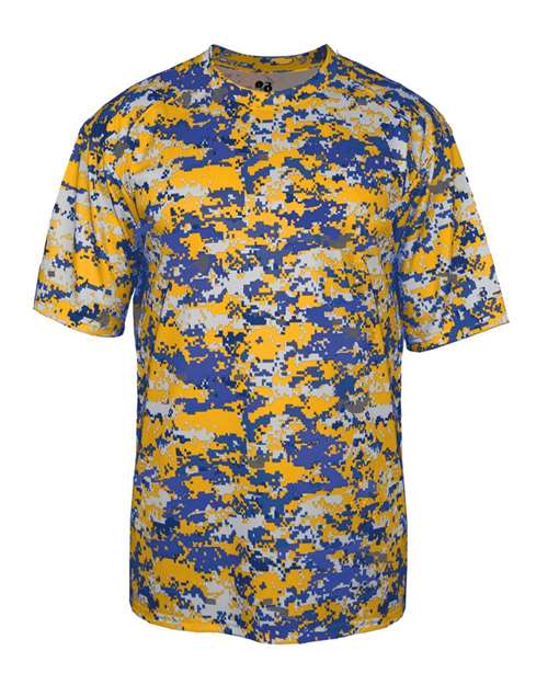 Youth Digital Camo T-Shirt - Royal/ Gold Digital Front