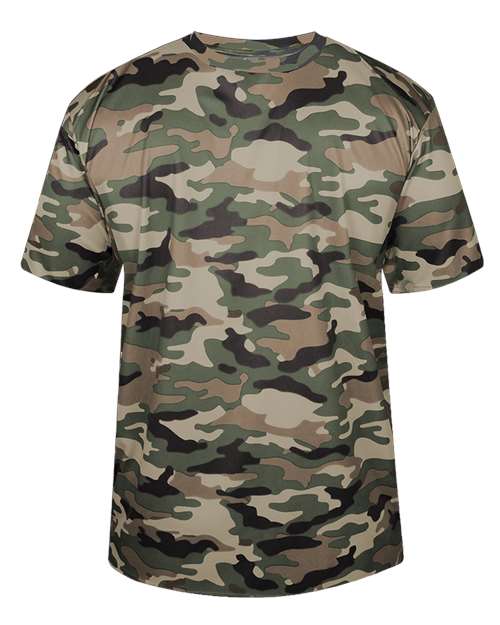 Youth Camo T-Shirt - OD Green Front