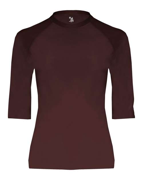 Men's Pro-Compression Half Sleeve T-Shirt - Maroon Front