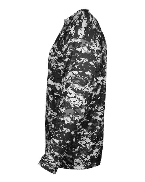 Badger Youth Digital Camo Long Sleeve T-Shirt - Side