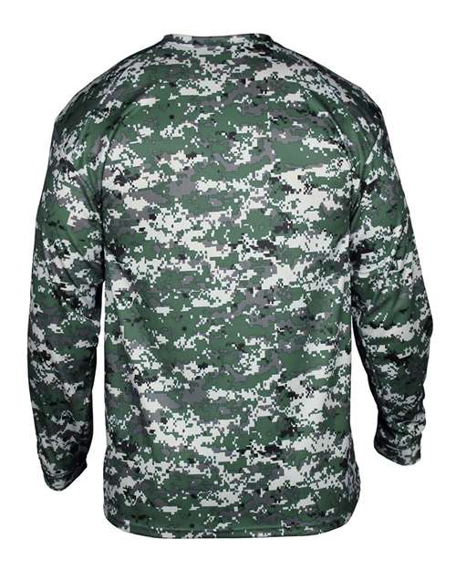Youth Digital Camo Long Sleeve T-Shirt - Forest Digital Back