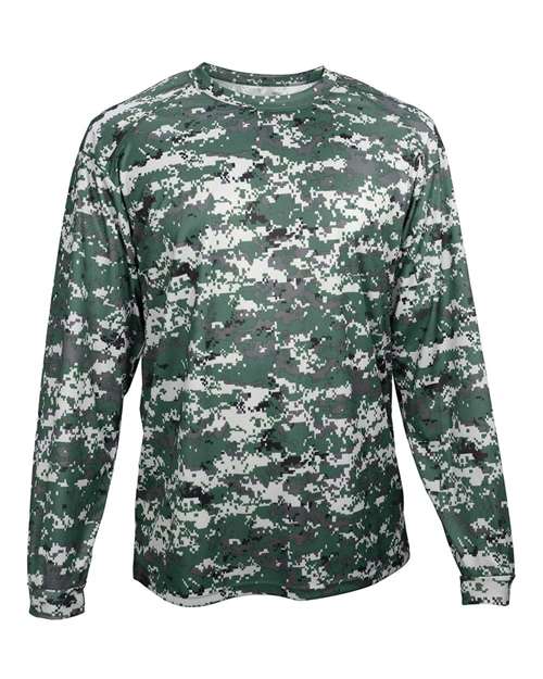Youth Digital Camo Long Sleeve T-Shirt - Forest Digital Front