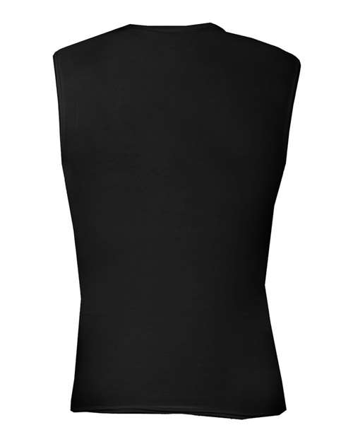Men's Pro-Compression Sleeveless T-Shirt - Black Back