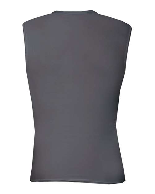Men's Pro-Compression Sleeveless T-Shirt - Graphite Back
